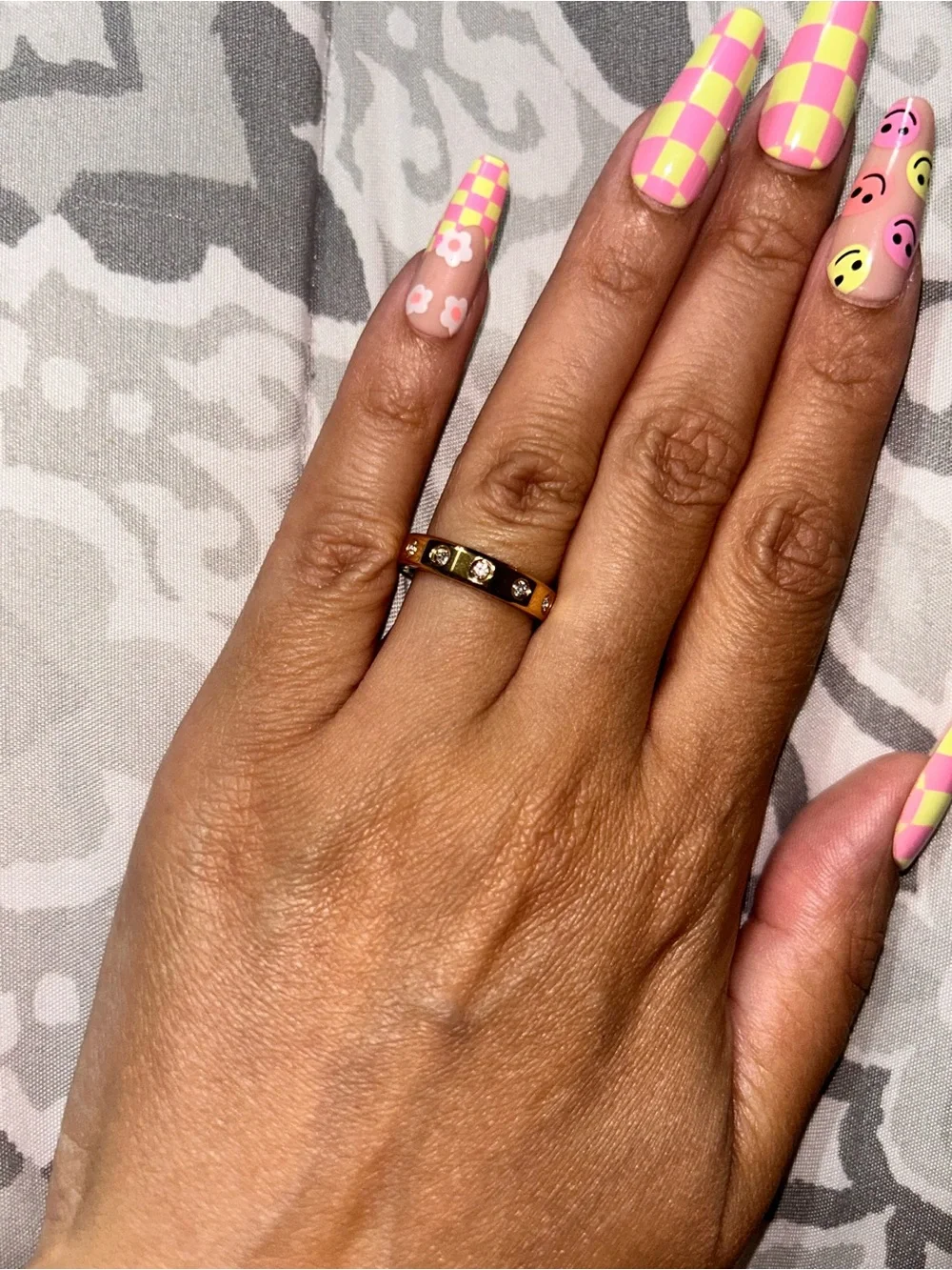 Kate Spade Gold Tone Ring with Crystal Accents
